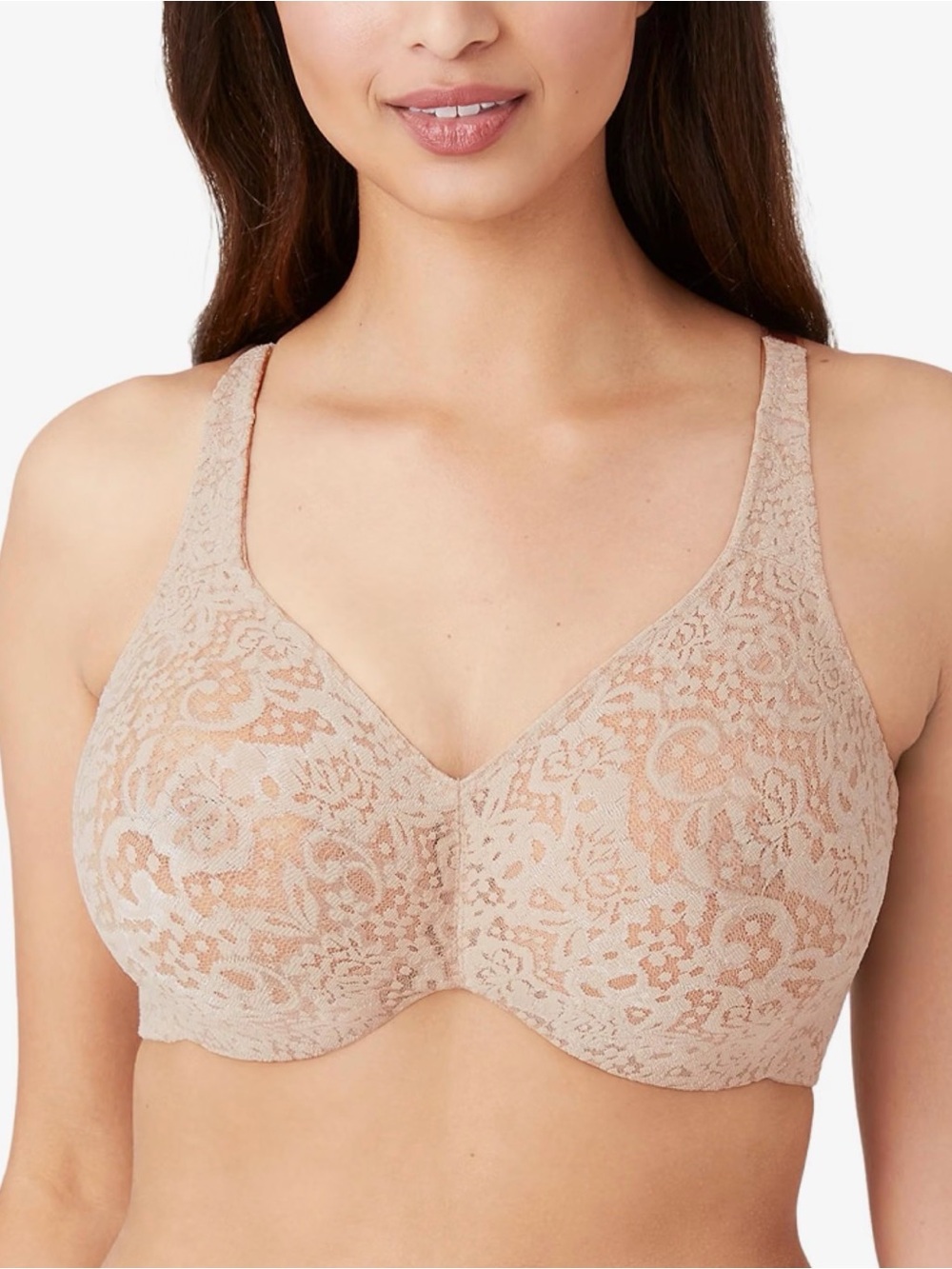 NWT Wacoal Women's Halo Lace Full Coverage Underwire Bra 65547 32DD